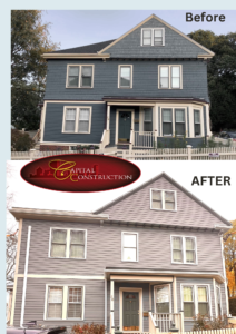 James Hardie siding installation job completed in Boston, MA